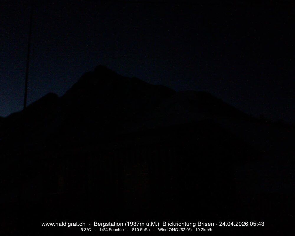 Wolfenschiessen: Bergstation Haldigrat (1937m) Blickrichtung Ost - Brisen