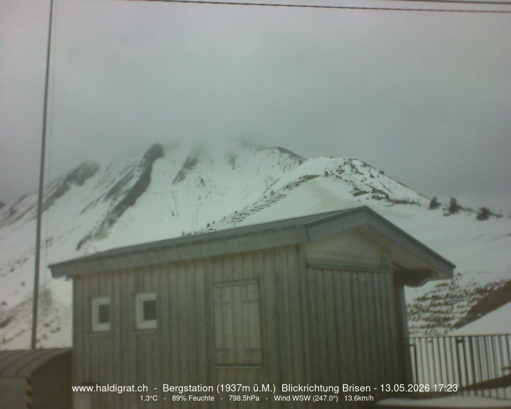 Wolfenschiessen: Bergstation Haldigrat (1937m) Blickrichtung Ost - Brisen