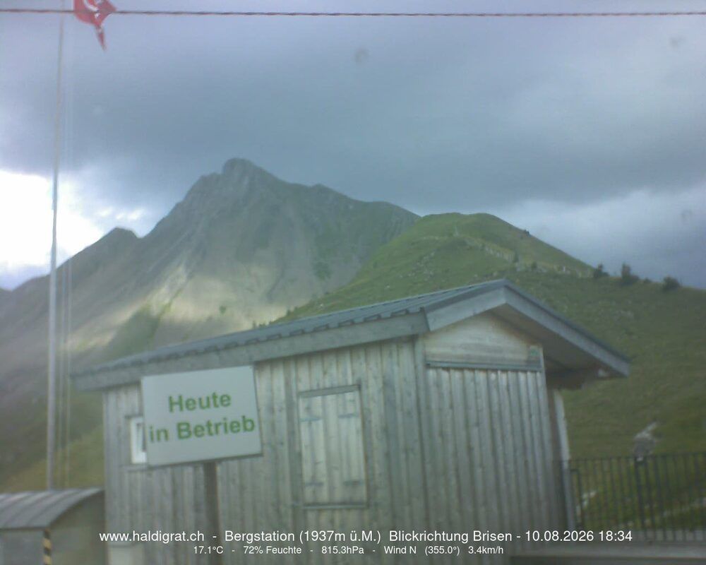Wolfenschiessen: Bergstation Haldigrat (1937m) Blickrichtung Ost - Brisen