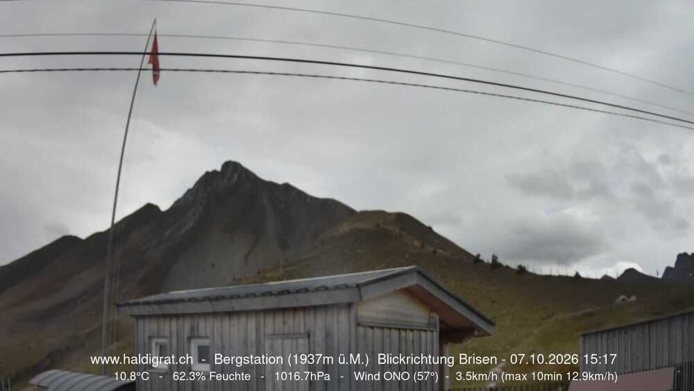 Wolfenschiessen: Bergstation Haldigrat (1937m) Blickrichtung Ost - Brisen