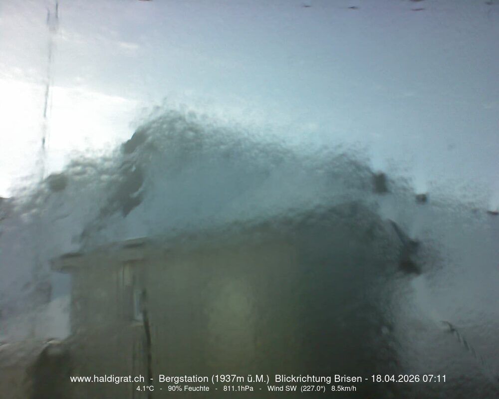 Wolfenschiessen: Bergstation Haldigrat (1937m) Blickrichtung Ost - Brisen