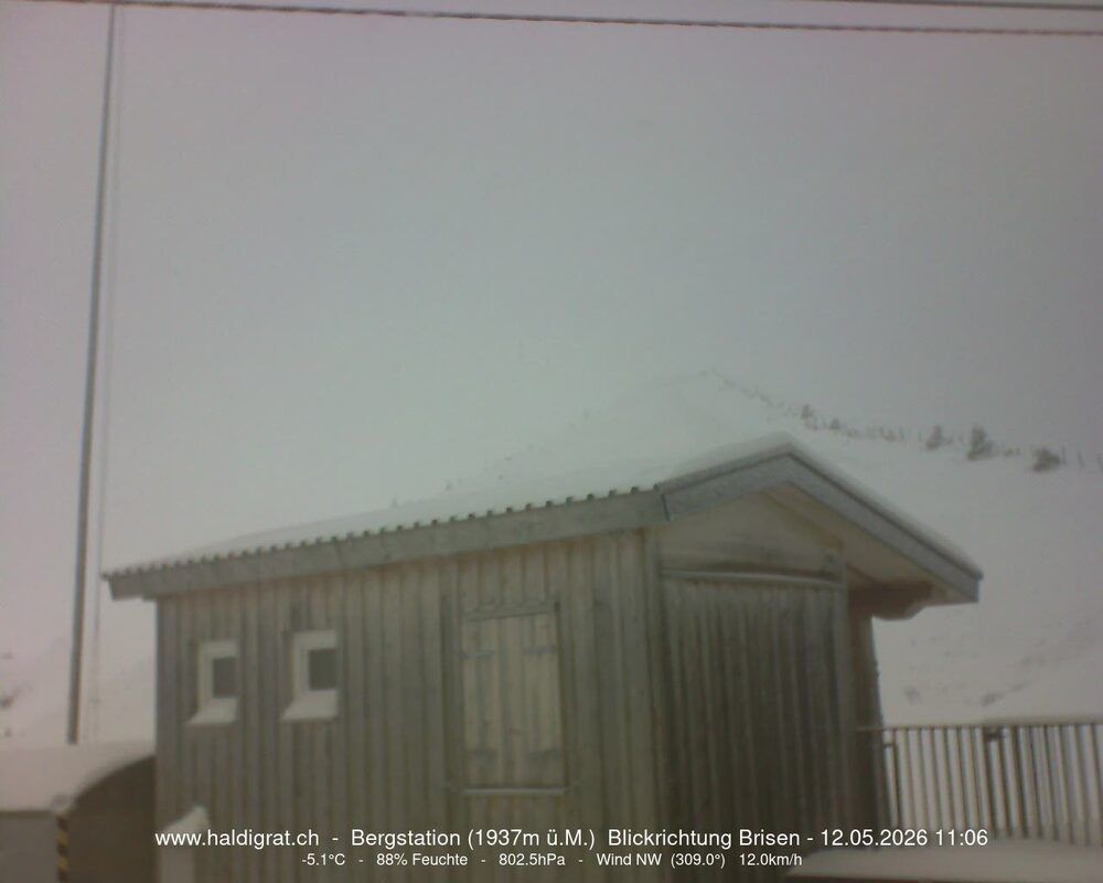 Wolfenschiessen: Bergstation Haldigrat (1937m) Blickrichtung Ost - Brisen