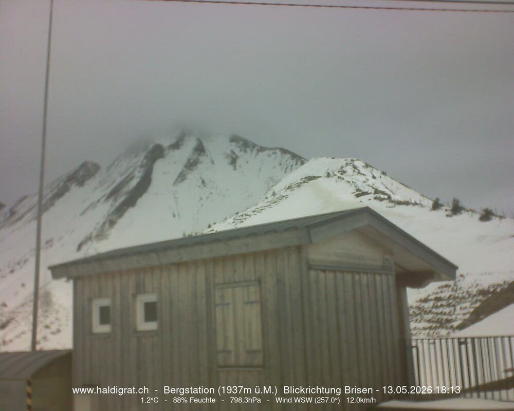 Wolfenschiessen: Bergstation Haldigrat (1937m) Blickrichtung Ost - Brisen