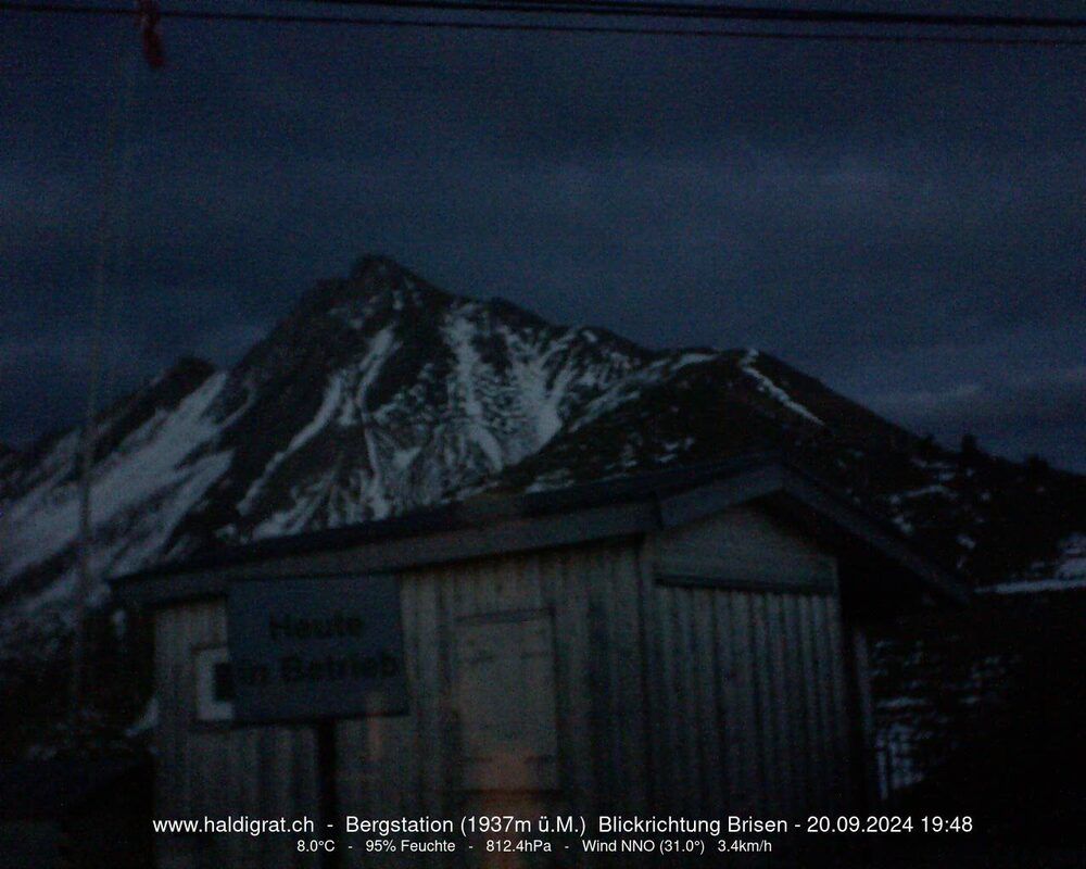 Wolfenschiessen: Bergstation Haldigrat (1937m) Blickrichtung Ost - Brisen