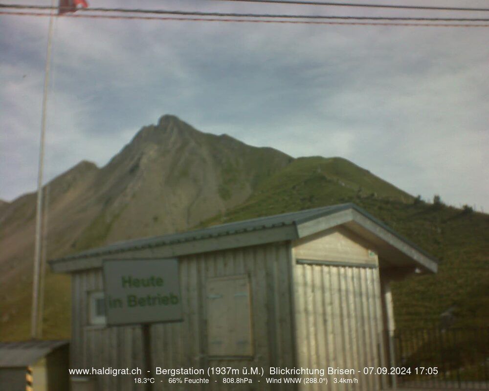 Wolfenschiessen: Bergstation Haldigrat (1937m) Blickrichtung Ost - Brisen