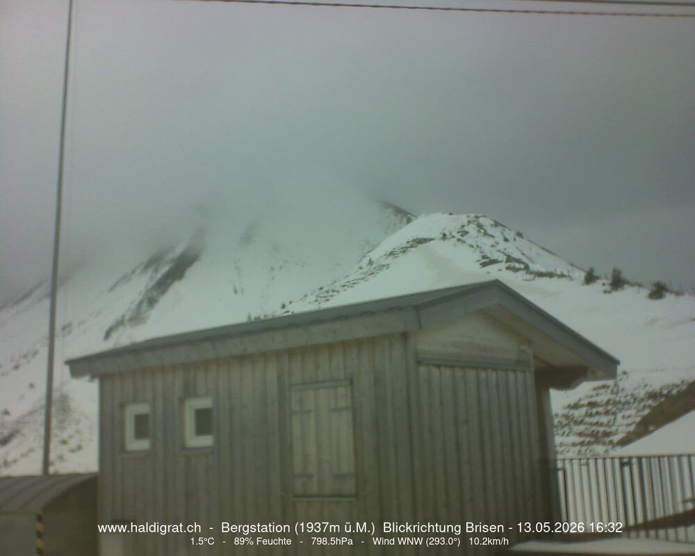 Wolfenschiessen: Bergstation Haldigrat (1937m) Blickrichtung Ost - Brisen