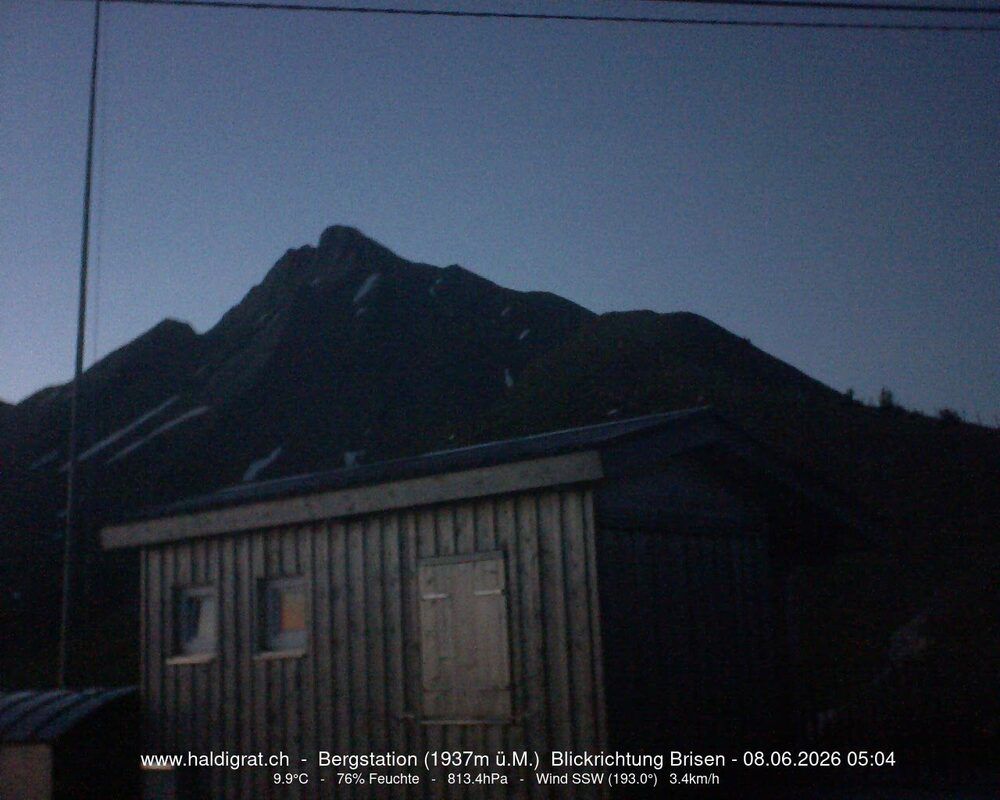 Wolfenschiessen: Bergstation Haldigrat (1937m) Blickrichtung Ost - Brisen