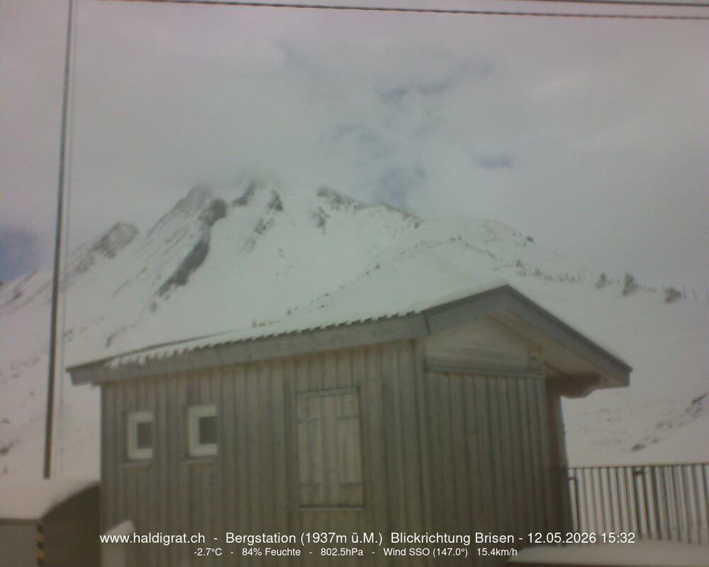 Wolfenschiessen: Bergstation Haldigrat (1937m) Blickrichtung Ost - Brisen
