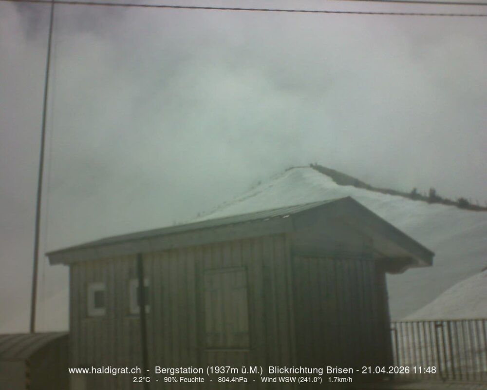 Wolfenschiessen: Bergstation Haldigrat (1937m) Blickrichtung Ost - Brisen