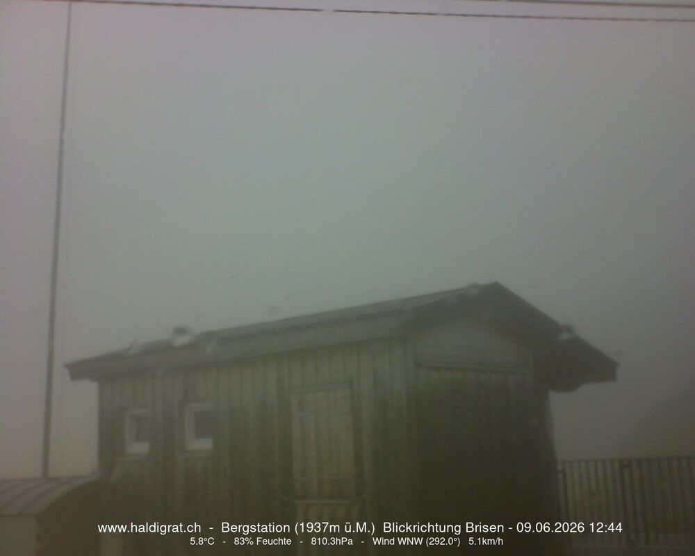 Wolfenschiessen: Bergstation Haldigrat (1937m) Blickrichtung Ost - Brisen