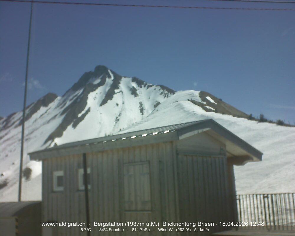 Wolfenschiessen: Bergstation Haldigrat (1937m) Blickrichtung Ost - Brisen
