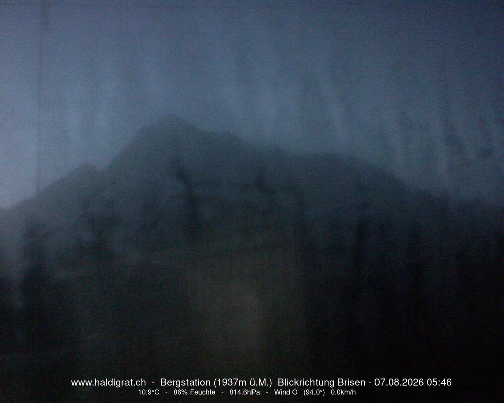 Wolfenschiessen: Bergstation Haldigrat (1937m) Blickrichtung Ost - Brisen