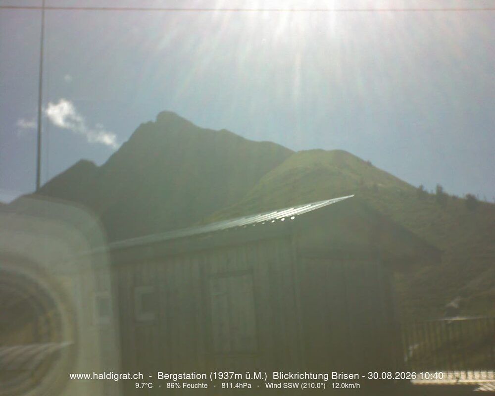 Wolfenschiessen: Bergstation Haldigrat (1937m) Blickrichtung Ost - Brisen