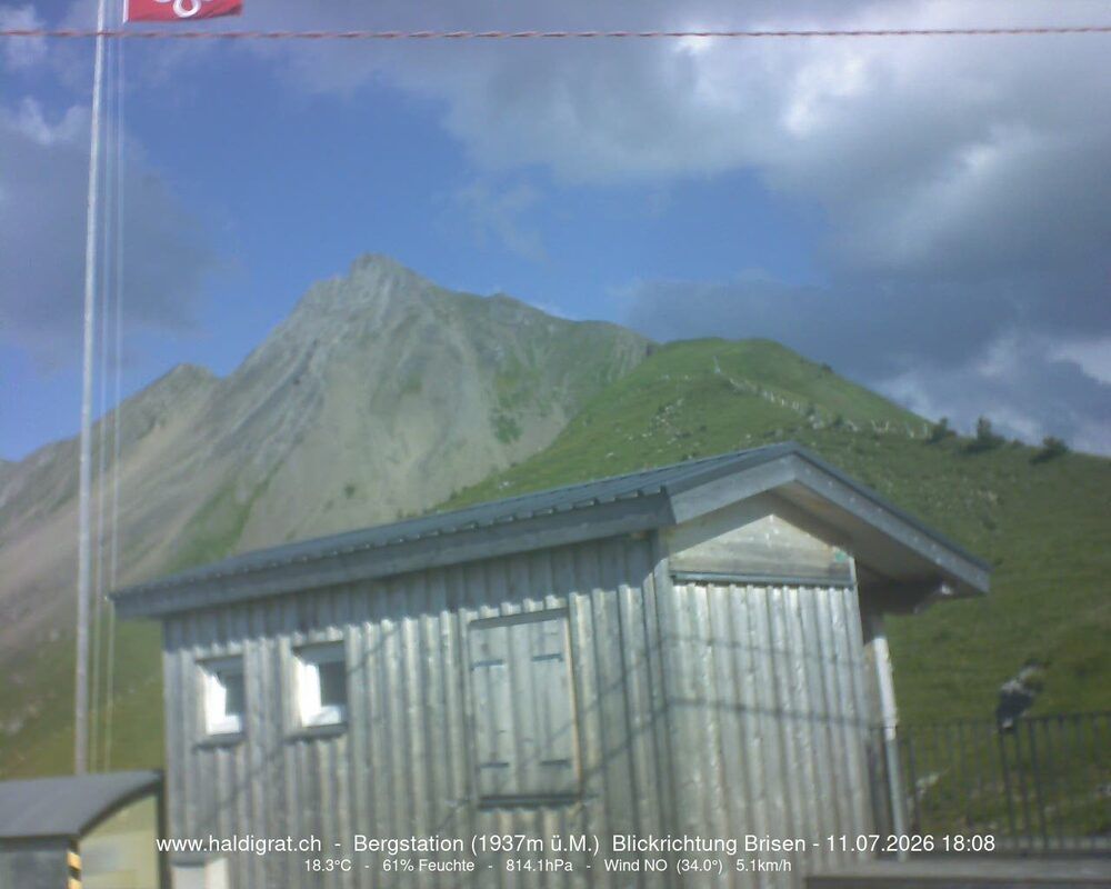 Wolfenschiessen: Bergstation Haldigrat (1937m) Blickrichtung Ost - Brisen