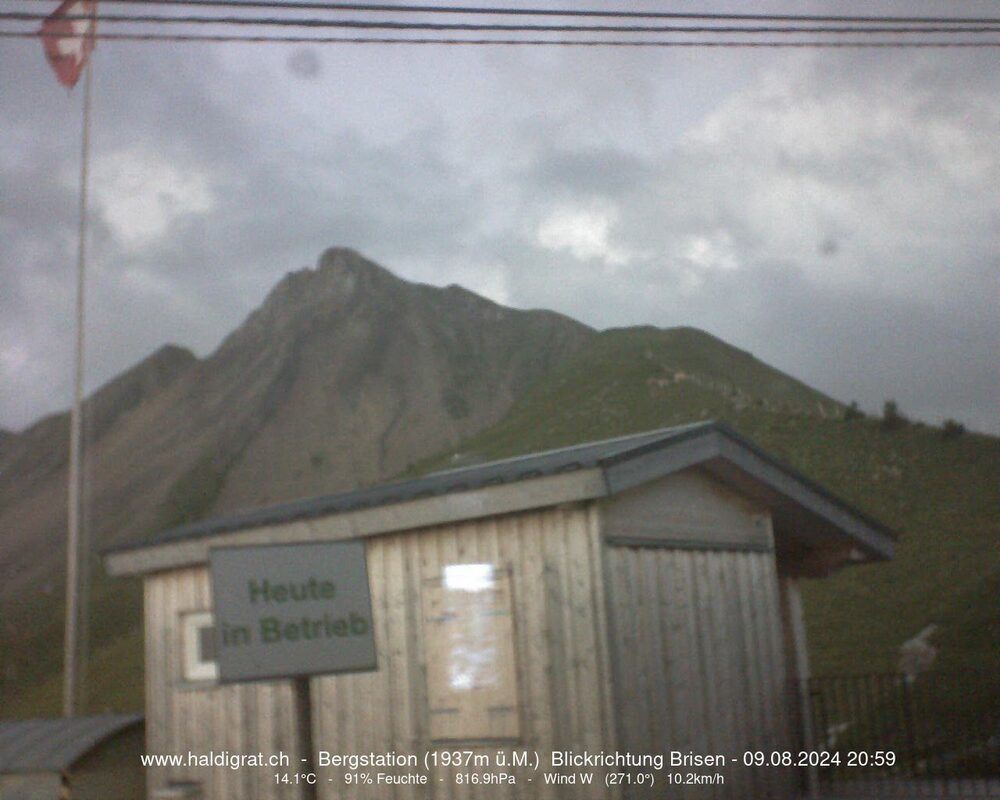 Wolfenschiessen: Bergstation Haldigrat (1937m) Blickrichtung Ost - Brisen