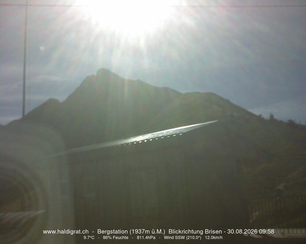 Wolfenschiessen: Bergstation Haldigrat (1937m) Blickrichtung Ost - Brisen
