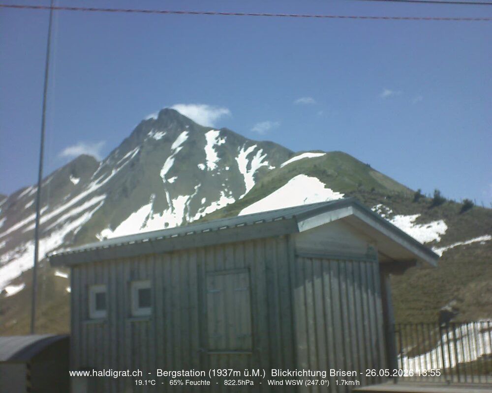 Wolfenschiessen: Bergstation Haldigrat (1937m) Blickrichtung Ost - Brisen