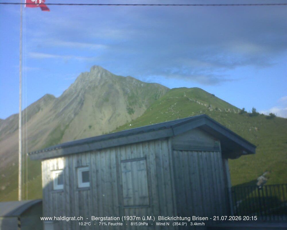 Wolfenschiessen: Bergstation Haldigrat (1937m) Blickrichtung Ost - Brisen