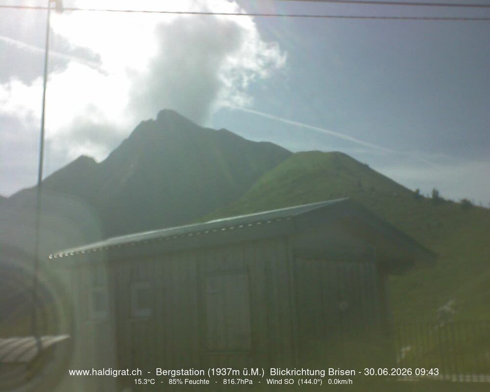 Wolfenschiessen: Bergstation Haldigrat (1937m) Blickrichtung Ost - Brisen