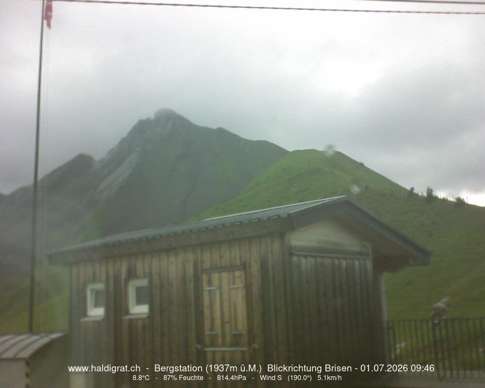 Wolfenschiessen: Bergstation Haldigrat (1937m) Blickrichtung Ost - Brisen
