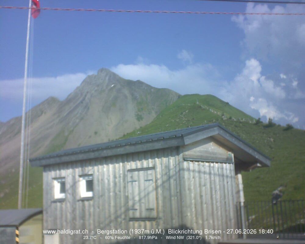 Wolfenschiessen: Bergstation Haldigrat (1937m) Blickrichtung Ost - Brisen