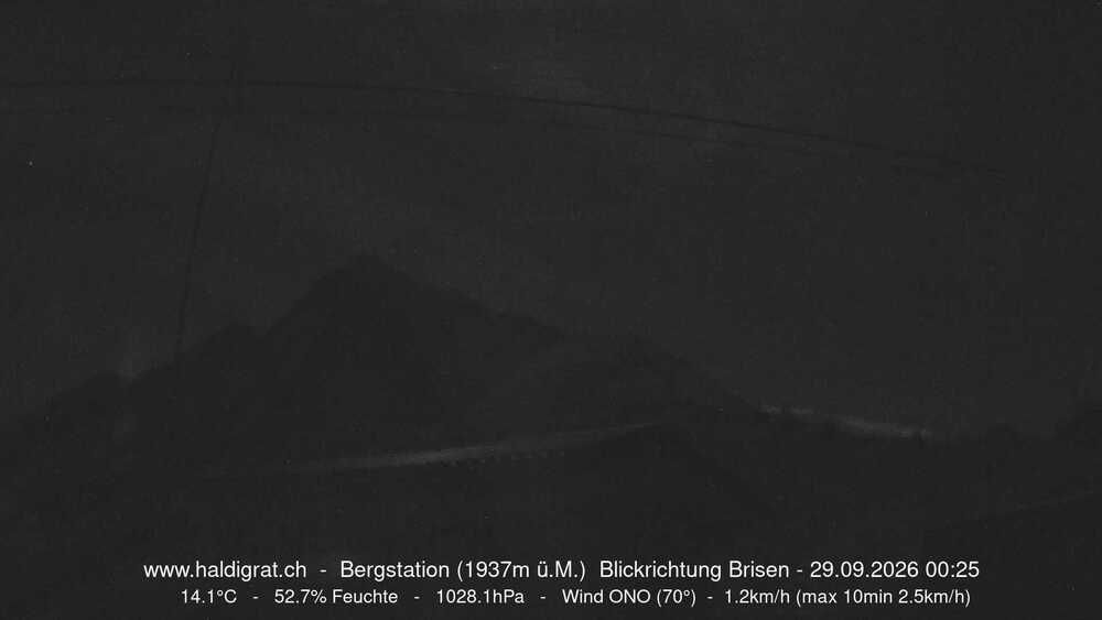 Wolfenschiessen: Bergstation Haldigrat (1937m) Blickrichtung Ost - Brisen