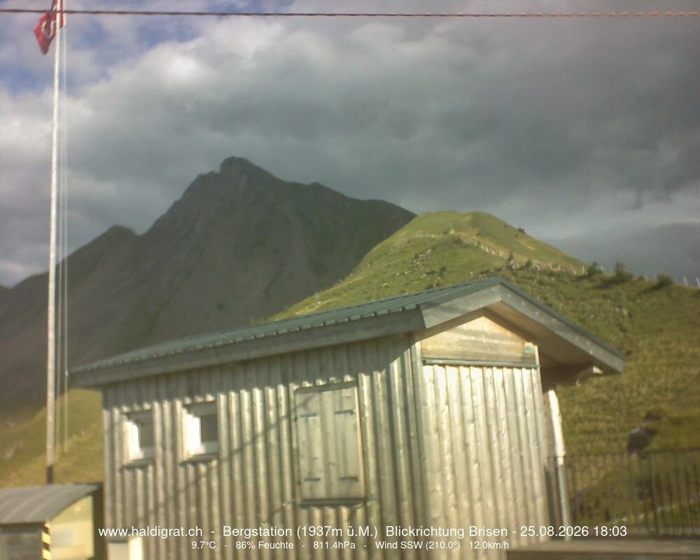 Wolfenschiessen: Bergstation Haldigrat (1937m) Blickrichtung Ost - Brisen