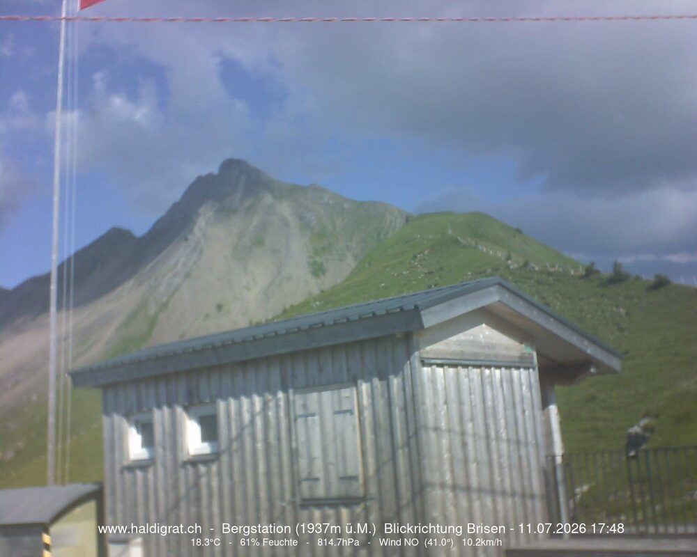 Wolfenschiessen: Bergstation Haldigrat (1937m) Blickrichtung Ost - Brisen