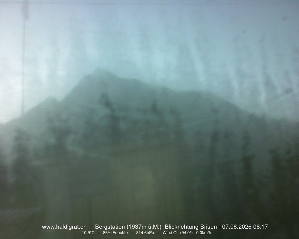 Wolfenschiessen: Bergstation Haldigrat (1937m) Blickrichtung Ost - Brisen