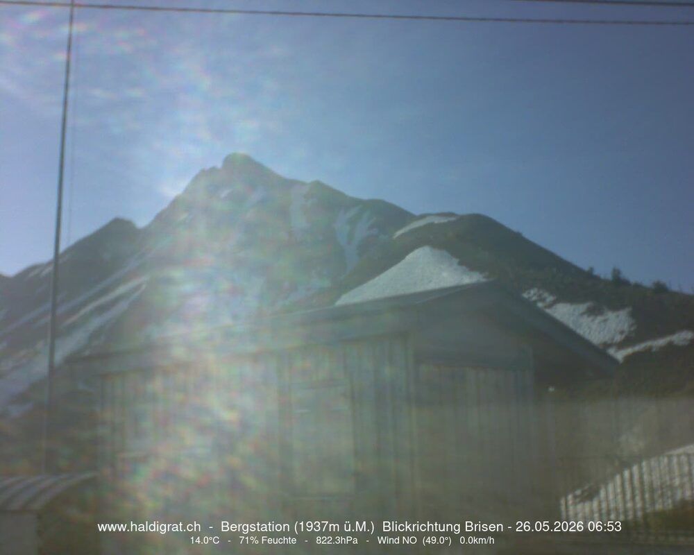 Wolfenschiessen: Bergstation Haldigrat (1937m) Blickrichtung Ost - Brisen