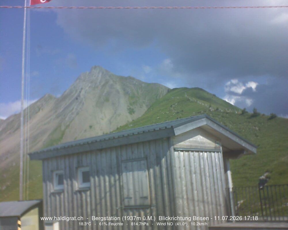 Wolfenschiessen: Bergstation Haldigrat (1937m) Blickrichtung Ost - Brisen