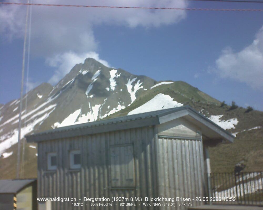 Wolfenschiessen: Bergstation Haldigrat (1937m) Blickrichtung Ost - Brisen
