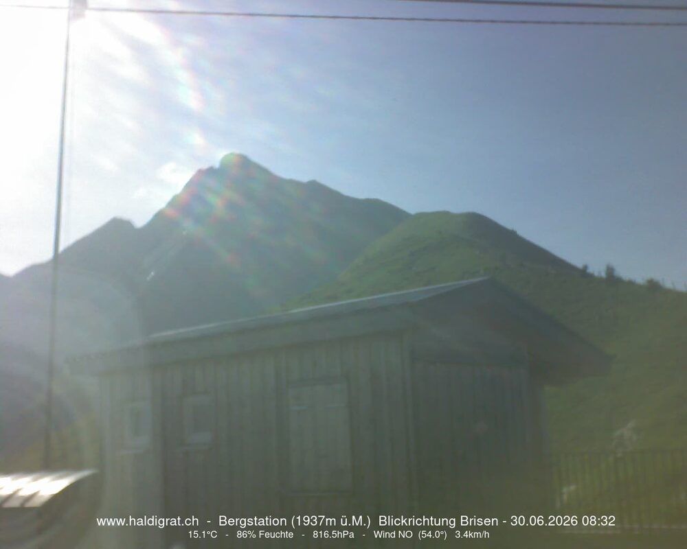 Wolfenschiessen: Bergstation Haldigrat (1937m) Blickrichtung Ost - Brisen
