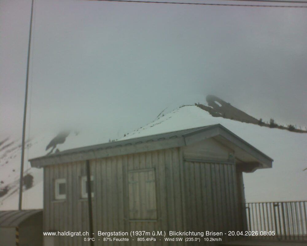 Wolfenschiessen: Bergstation Haldigrat (1937m) Blickrichtung Ost - Brisen
