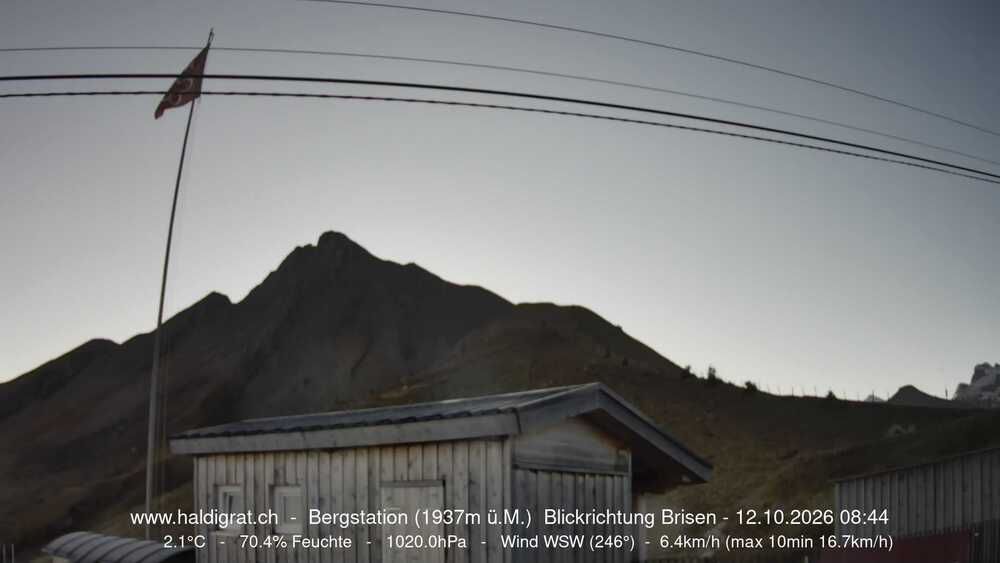 Wolfenschiessen: Bergstation Haldigrat (1937m) Blickrichtung Ost - Brisen