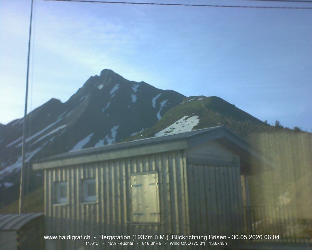 Wolfenschiessen: Bergstation Haldigrat (1937m) Blickrichtung Ost - Brisen