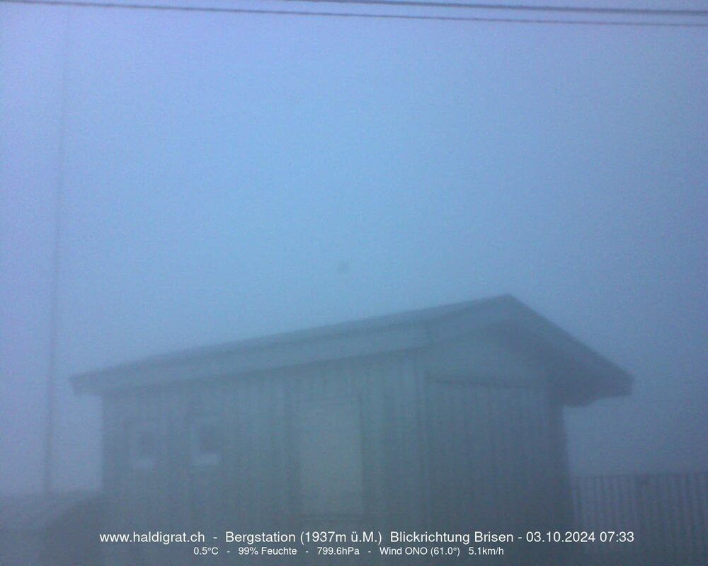 Wolfenschiessen: Bergstation Haldigrat (1937m) Blickrichtung Ost - Brisen