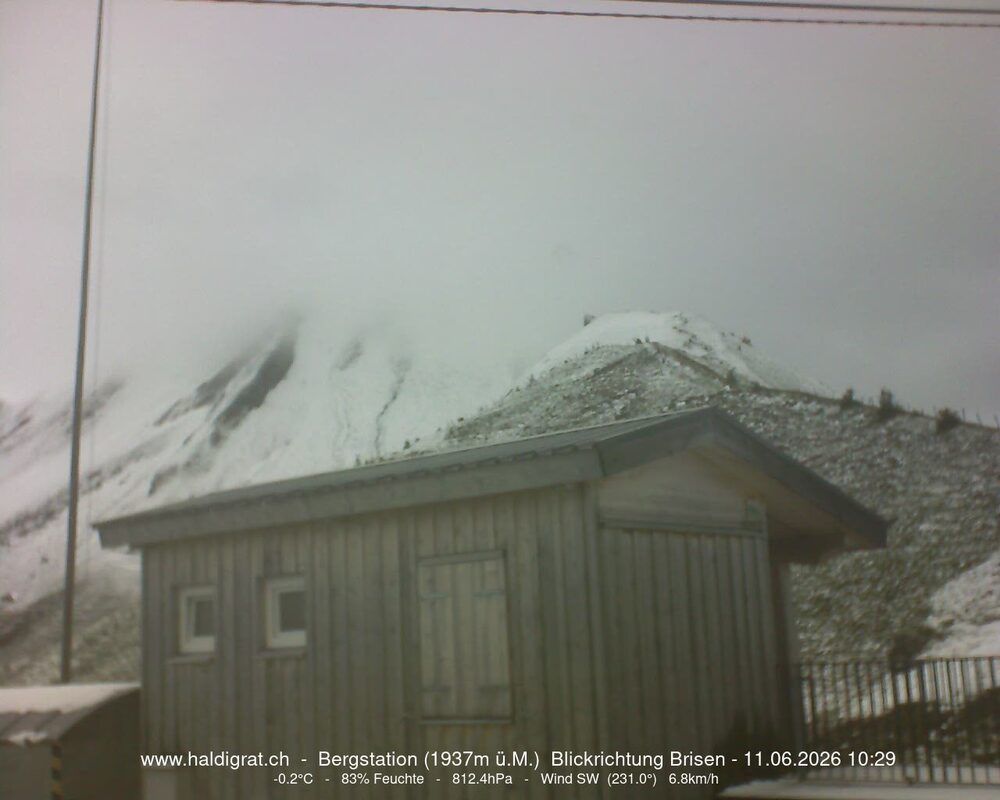Wolfenschiessen: Bergstation Haldigrat (1937m) Blickrichtung Ost - Brisen