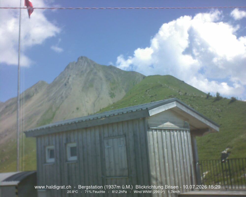 Wolfenschiessen: Bergstation Haldigrat (1937m) Blickrichtung Ost - Brisen