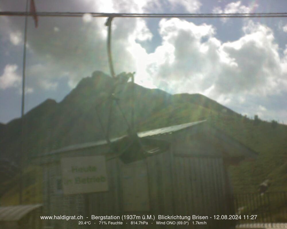 Wolfenschiessen: Bergstation Haldigrat (1937m) Blickrichtung Ost - Brisen