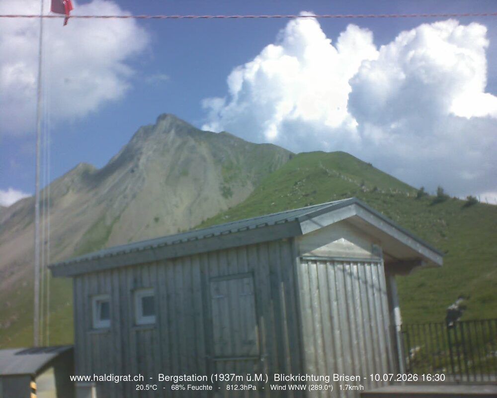 Wolfenschiessen: Bergstation Haldigrat (1937m) Blickrichtung Ost - Brisen