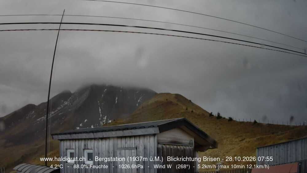 Wolfenschiessen: Bergstation Haldigrat (1937m) Blickrichtung Ost - Brisen