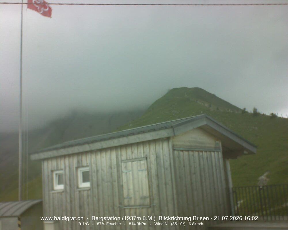 Wolfenschiessen: Bergstation Haldigrat (1937m) Blickrichtung Ost - Brisen