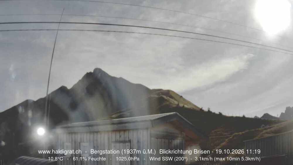 Wolfenschiessen: Bergstation Haldigrat (1937m) Blickrichtung Ost - Brisen