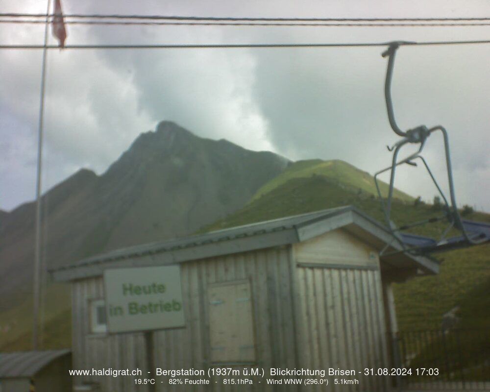 Wolfenschiessen: Bergstation Haldigrat (1937m) Blickrichtung Ost - Brisen