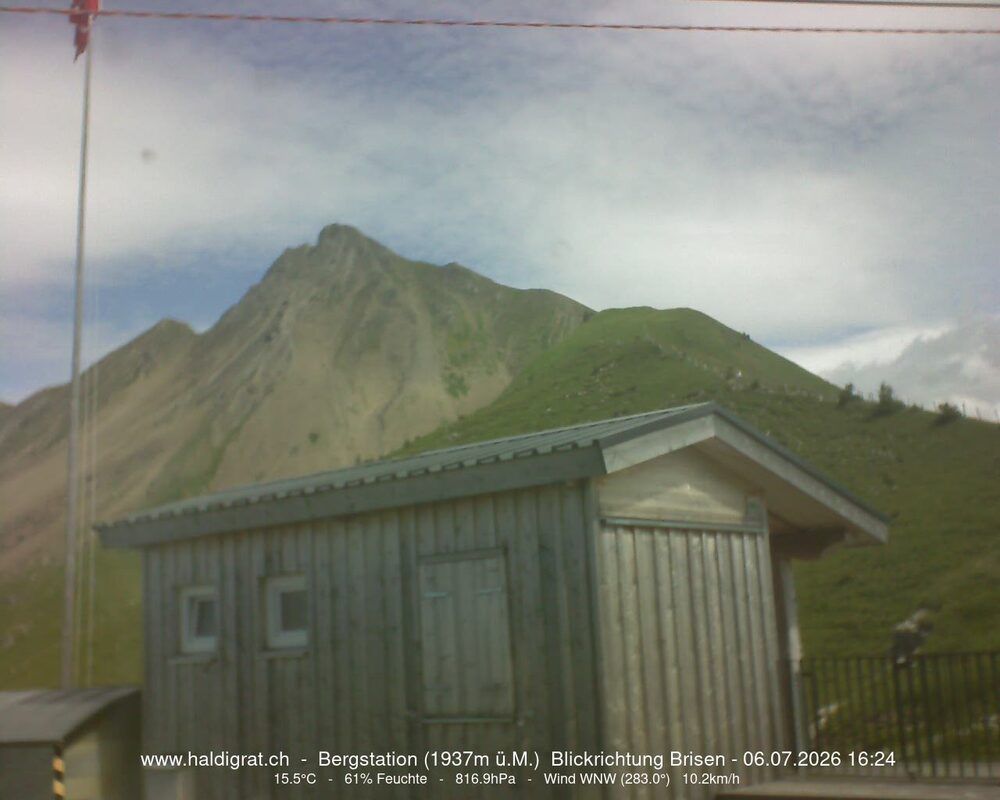 Wolfenschiessen: Bergstation Haldigrat (1937m) Blickrichtung Ost - Brisen