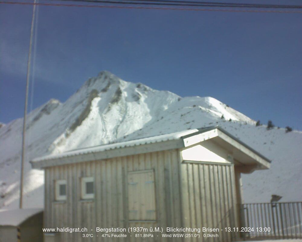 Wolfenschiessen: Bergstation Haldigrat (1937m) Blickrichtung Ost - Brisen