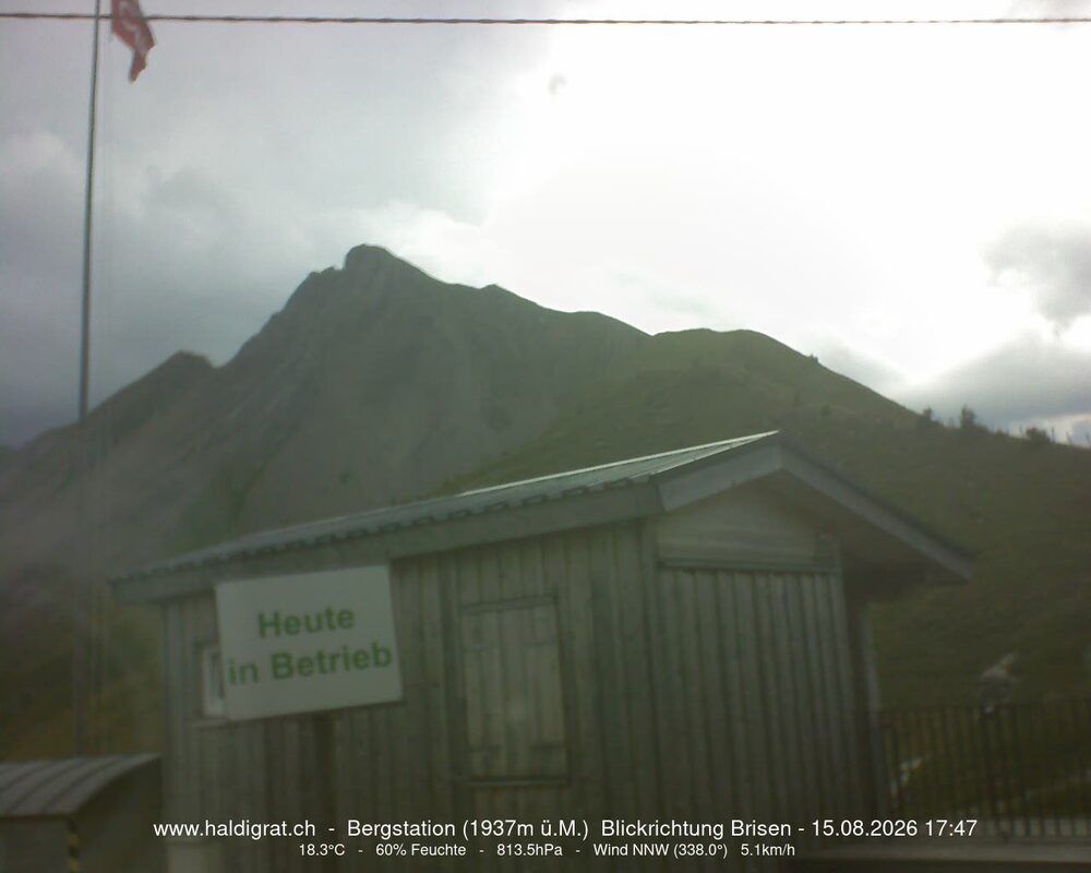 Wolfenschiessen: Bergstation Haldigrat (1937m) Blickrichtung Ost - Brisen