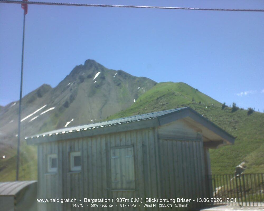 Wolfenschiessen: Bergstation Haldigrat (1937m) Blickrichtung Ost - Brisen