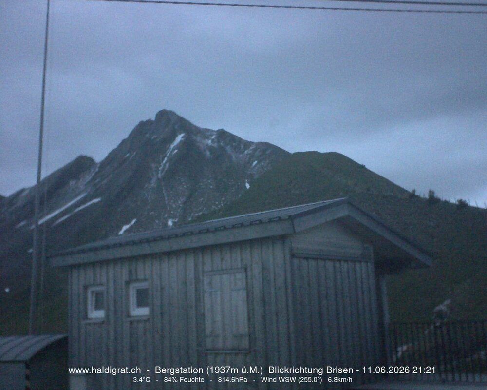 Wolfenschiessen: Bergstation Haldigrat (1937m) Blickrichtung Ost - Brisen
